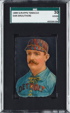 Lot #8006  1888 Scrapps Dan Brouthers - SGC GOOD 2 - Image 1