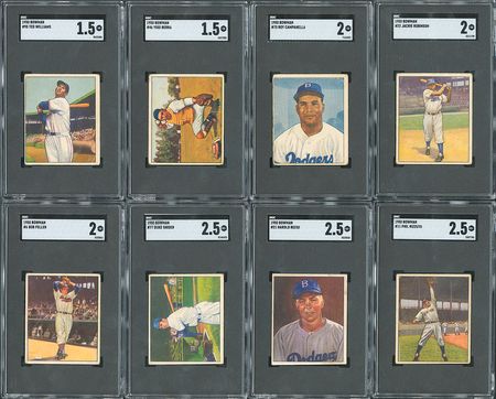 Lot #8039  1950 Bowman Complete Set (252) with (8) SGC Graded - Image 1