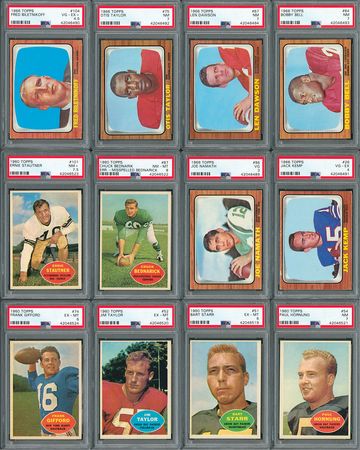 Lot #8139  1960-1968 Topps and Post Football  Sets (4) with PSA Graded (12) - Image 1