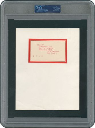 Lot #8273 Mel Ott Signed Photograph - Image 2