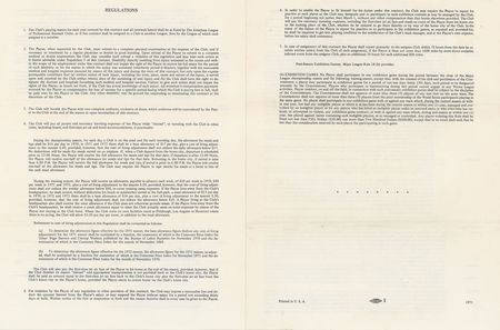 Lot #8186 Thurman Munson 1971 New York Yankees Signed Player Contract - Image 4