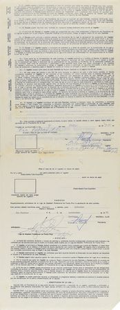 Lot #8190 Orlando Cepeda 1974 Puerto Rico Winter League Signed Player Contract - Image 1