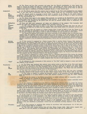 Lot #8175 Stan Musial 1961 St. Louis Cardinals Signed Player Contract - Image 3