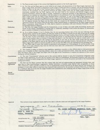Lot #8185 Bob Gibson 1970 St. Louis Cardinals Signed Player Contract (Cy Young Award) - Image 1