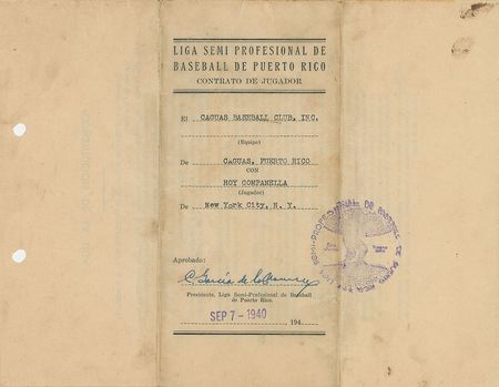 Lot #8161 Roy Campanella 1940 Puerto Rico Winter League Signed Player Contract - Image 4