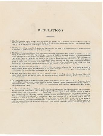 Lot #8158 Joe DiMaggio 1938 New York Yankees Signed Player Contract (Pre-Season Holdout) - Image 3