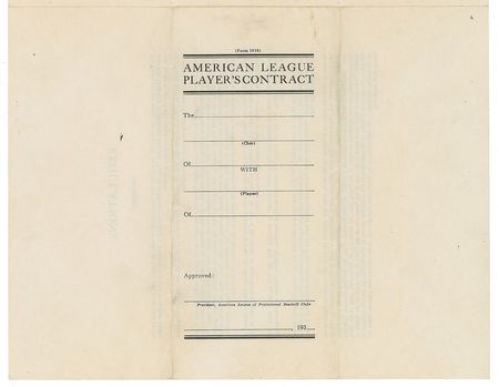 Lot #8158 Joe DiMaggio 1938 New York Yankees Signed Player Contract (Pre-Season Holdout) - Image 12