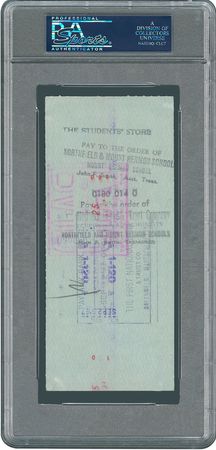 Lot #8278 Jackie Robinson 1967 Signed Personal Check - PSA/DNA - Image 2