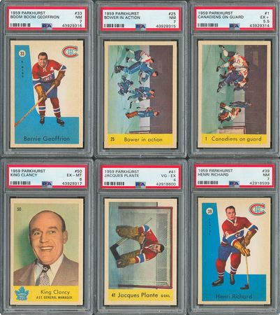 Lot #8147  1959 Parkhurst Hockey High Grade Near Set (42/50) with (6) PSA Graded - Image 1