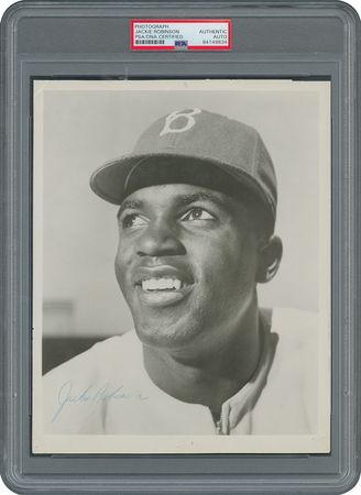 Lot #8279 Jackie Robinson Signed Photograph - Image 1