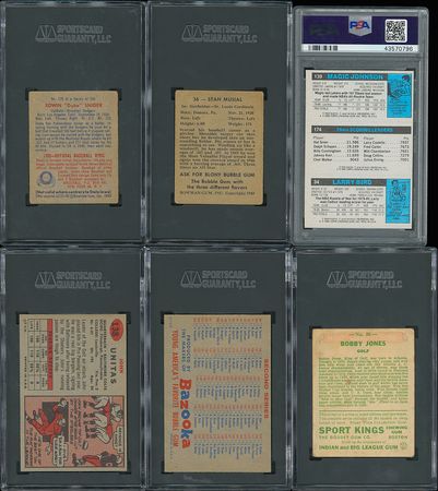 Lot #8031  1930s-80s HOF Multi-Sport Card Lot with Rookie Cards including Johnny Unitas (6) - Image 2