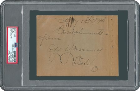 Lot #8304 Cy Young Signature - Image 1