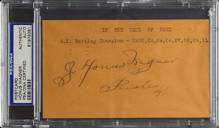 Lot #8295 Honus Wagner Signature - Image 1