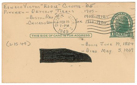 Lot #8214 Eddie Cicotte Signature - Image 2