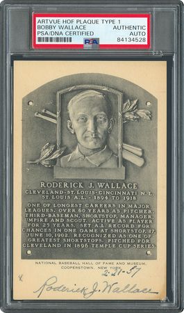 Lot #8297 Roderick Wallace Signed HOF Card - PSA/DNA - Image 1
