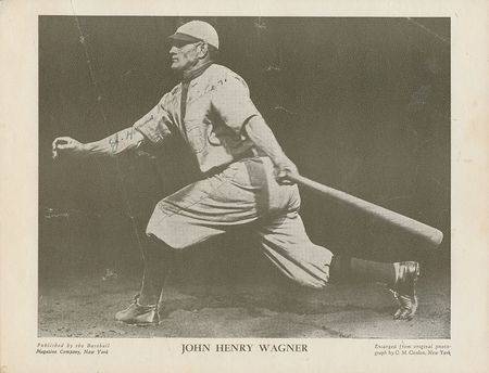 Lot #8296 Honus Wagner Signed M114 Baseball Magazine Premium - Image 1