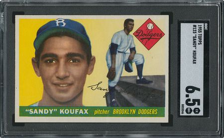 Lot #8068  1955 Topps #123 Sandy Koufax RC - SGC EX/NM+ 6.5 - Image 1
