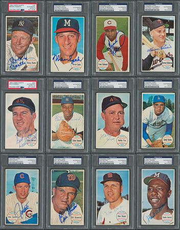Lot #8098  1964 Topps Giants Near Complete Set (54/60) - all PSA/DNA Authenticated - Image 1