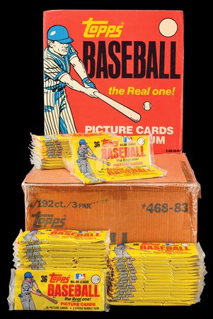 Lot #8130  1983 Topps Unopened Grocery Rack Packs with Original Store Display - Image 1