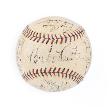 Lot #8262  New York Yankees 1934 Signed Baseball - Image 1
