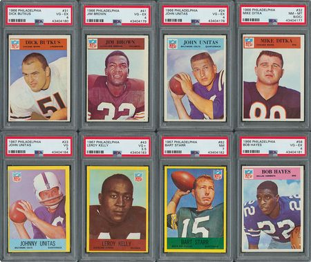 Lot #8141  1966-67 Philadelphia Football Card Collection with (8) PSA Graded - Image 1