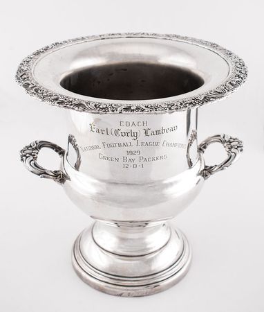 Lot #8358 Curly Lambeau 1929 Green Bay Packers Undefeated Championship Trophy - Image 1