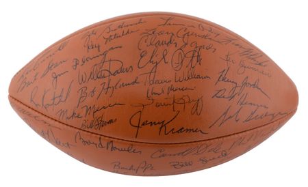 Lot #8364  Green Bay Packers 1968 Team-Signed Football - Image 1