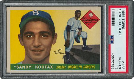 Lot #8063  1955 Topps #123 Sandy Koufax Rookie Card - PSA VG-EX 4 - Image 1