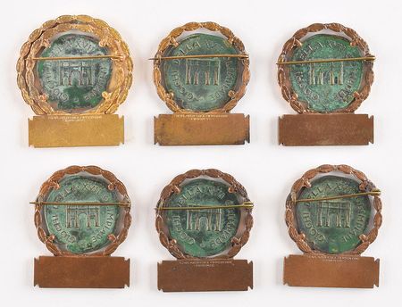 Lot #8381  Rome 1960 Summer Olympics Group of (6) Badges - Image 2