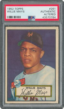 Lot #8048  1952-1953 Topps Mickey Mantle and Willie Mays PSA Graded Trio - Image 3