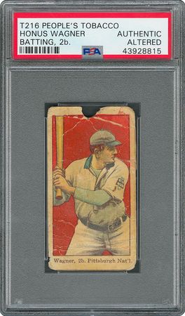 Lot #8019  1911 T216 Kotton Honus Wagner Batting 2B - PSA AUTHENTIC - Image 1