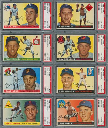Lot #8064  1955 Topps High Grade PSA Collection with High Numbers (21) - Image 1