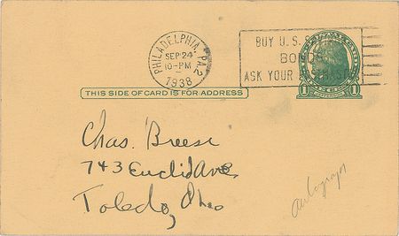 Lot #8250 Connie Mack Signature - Image 2