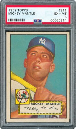 Lot #8045  1952 Topps #311 Mickey Mantle Rookie