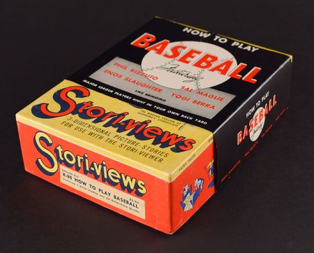 Lot #8315  1950s Stori-View Baseball High Grade Complete Box with Viewer and Four Player Disc Sets - MINT - Image 1