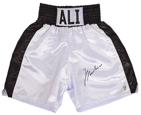 Lot #8343 Muhammad Ali Signed Boxing Trunks - Image 1