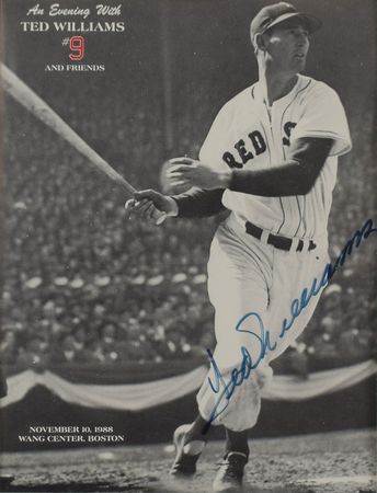 Lot #8300 Ted Williams Signed Program - Image 1
