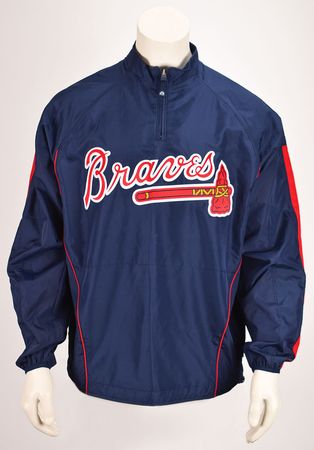 Lot #8330 Tom Glavine's Game-Worn 2008 Atlanta Braves Cool Base Jacket - Image 1