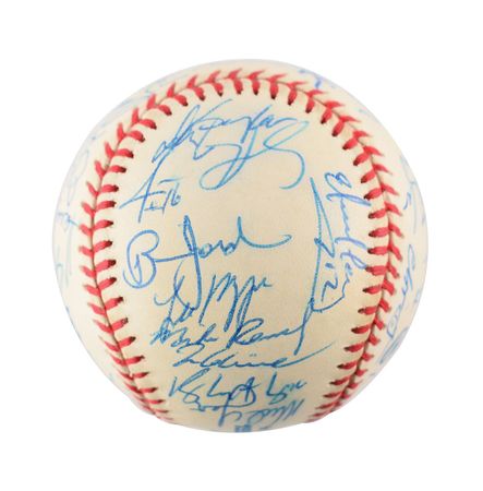 Lot #8332 Tom Glavine's 1999 Atlanta Braves Team-Signed Baseball - Image 5