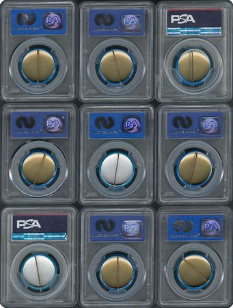 Lot #8110  1969 Sunoco Chicago Cubs PSA Graded Pin Set (9) with Banks, Santo and Williams - Image 2