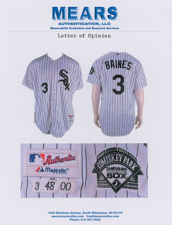 Lot #8197 Harold Baines Game-Worn 2000 Chicago White Sox Jersey - Image 5