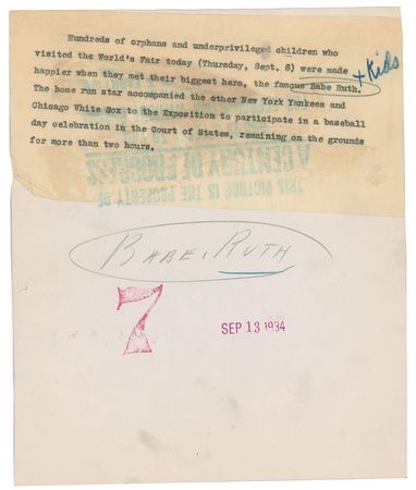 Lot #8323 Babe Ruth Pair of Original Press Photographs - Image 4