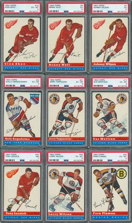 Lot #8146  1954 Topps PSA Graded Hockey Card Collection (28) - Image 2