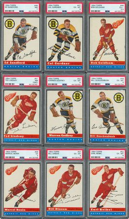 Lot #8146  1954 Topps PSA Graded Hockey Card Collection (28) - Image 3