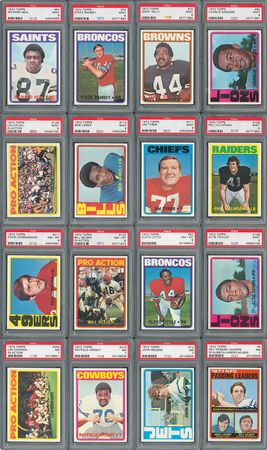 Lot #8142  1972 Topps Football Complete Set (351) with (59) PSA and BVG Graded Cards - Image 4