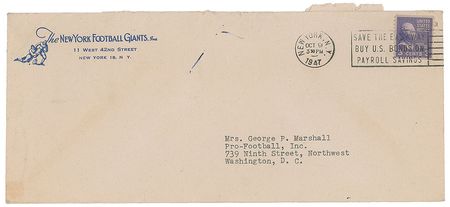 Lot #8350 Tim Mara Signed Letter - Image 2