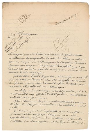 Lot #269 Louis Nicolas Davout Signed Letter - Image 1