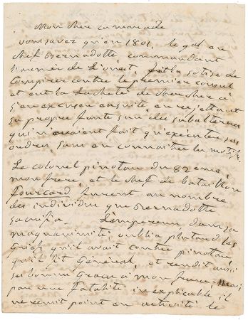 Lot #284 Antoine Adolphe Marcelin Marbot Handwritten Letter Signed - Image 1