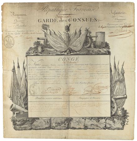 Lot #292 Napoleon's Imperial Guard Signed Document - Image 1