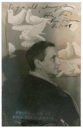 Lot #522 Gertrude Stein: Rare Van Vechten portrait inscribed by Gertrude Stein - Image 1